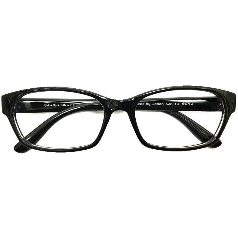 ブルーライト94 カット スーパーブルーライトカットメガネ ウェリントン Pcメガネ 紫外線カット 低価格の ブラック