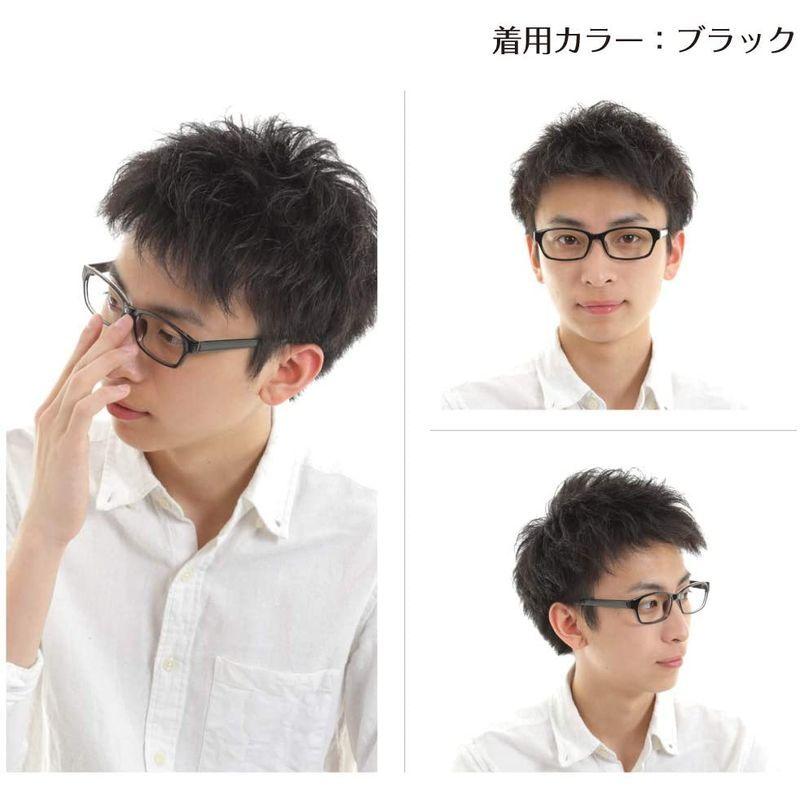 ブルーライト94 カット スーパーブルーライトカットメガネ ウェリントン Pcメガネ 紫外線カット 低価格の ブラック