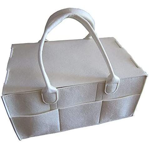 特別送料無料 トレンドギフト 収納バッグ ベビー用品 オムツストッカー 仕切り付き 多機能 ポケット多数 蓋付き 旅行 持ち運び ホワイト Materialworldblog Com