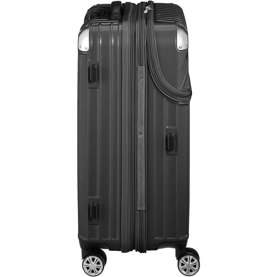 トラベリスト スーツケース ジッパー トップオープン モーメント 拡張機能付き 61L 64 cm 4.3kg ブラックカーボン 61L スーツケース ジッパー トップオープン モーメント 拡張機能付き cm 3kg ブラックカーボン ファスナー