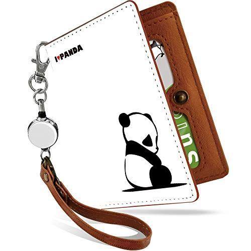 パスケース 定期入れ リール付き かわいい パンダ 白黒 動物 アニマル柄 二つ折り 中がみえない おしゃれ レディース イラスト 黒 パ 注目ブランド