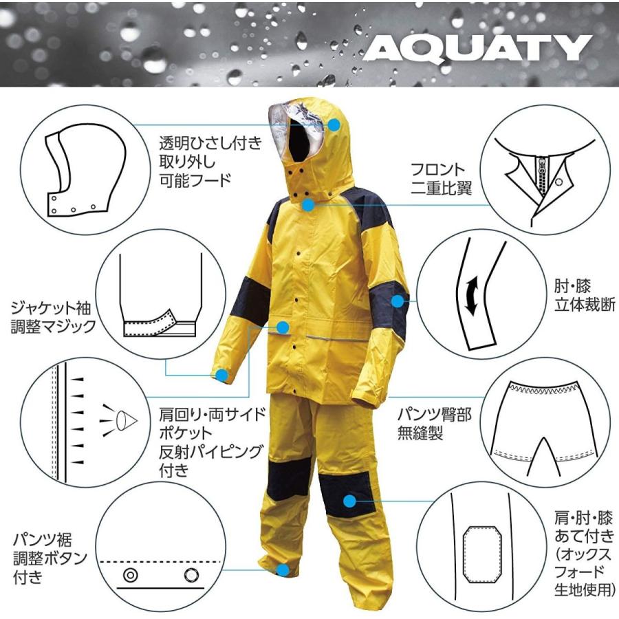超特価 オカモト ハードタイプレインスーツ レインウェア レインコート アウトドアウェア 上下セット 防水 撥水 Aq 340 メンズ イエロー L Spa Rumba Fr