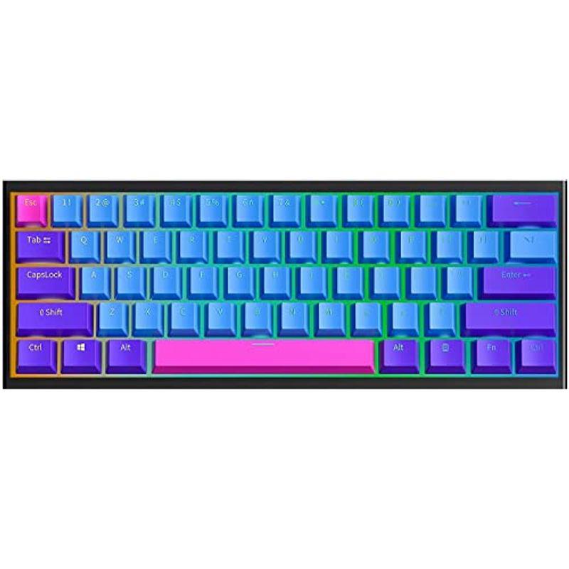 BOYI 61ミニキーボード Boyi 60%メカニカルゲームキーボード PBTキーキャップ Typp-Cケーブル 有線チェリーMXスイッチ 61ミニキーボード Boyi 60%メカニカルゲームキーボード PBTキーキャップ Typp Cケーブル 有線チェリーMXスイッチ