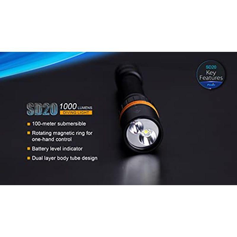 FENIX(フェニックス) SD20 XM-L2 LED ダイビングライト 明るさ最高1000ルーメン SD20 SD20 フェニックス XM L2 LED ダイビングライト 明るさ最高1000ルーメン