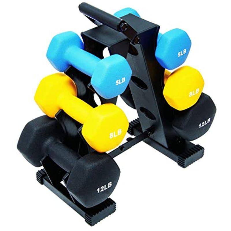 日本正規輸入品バランスフロム(BalanceFrom) ダンベルセット カラーネオプレンコーティング マルチカラー スタンド付 D5812 BalanceFrom ダンベルセット カラーネオプレンコーティング マルチカラー スタンド付 D5812