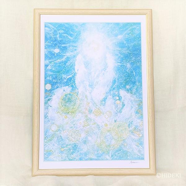 インテリア 龍神の絵 清流 L  風水画 竜 玄関 おしゃれ  プレゼント 【ナイト】 壁掛け 額付