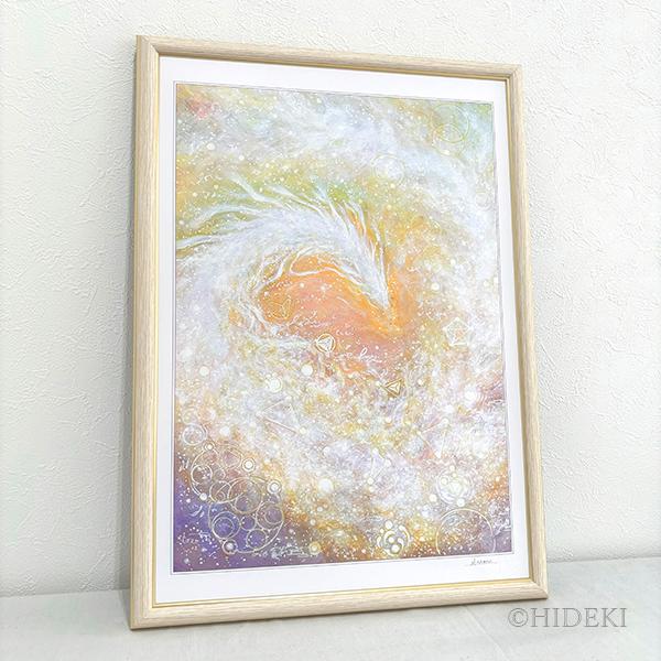L 絵画 インテリア 龍神の絵 風水画 竜 玄関 おしゃれ  プレゼント 壁掛け 【頭部】 額付