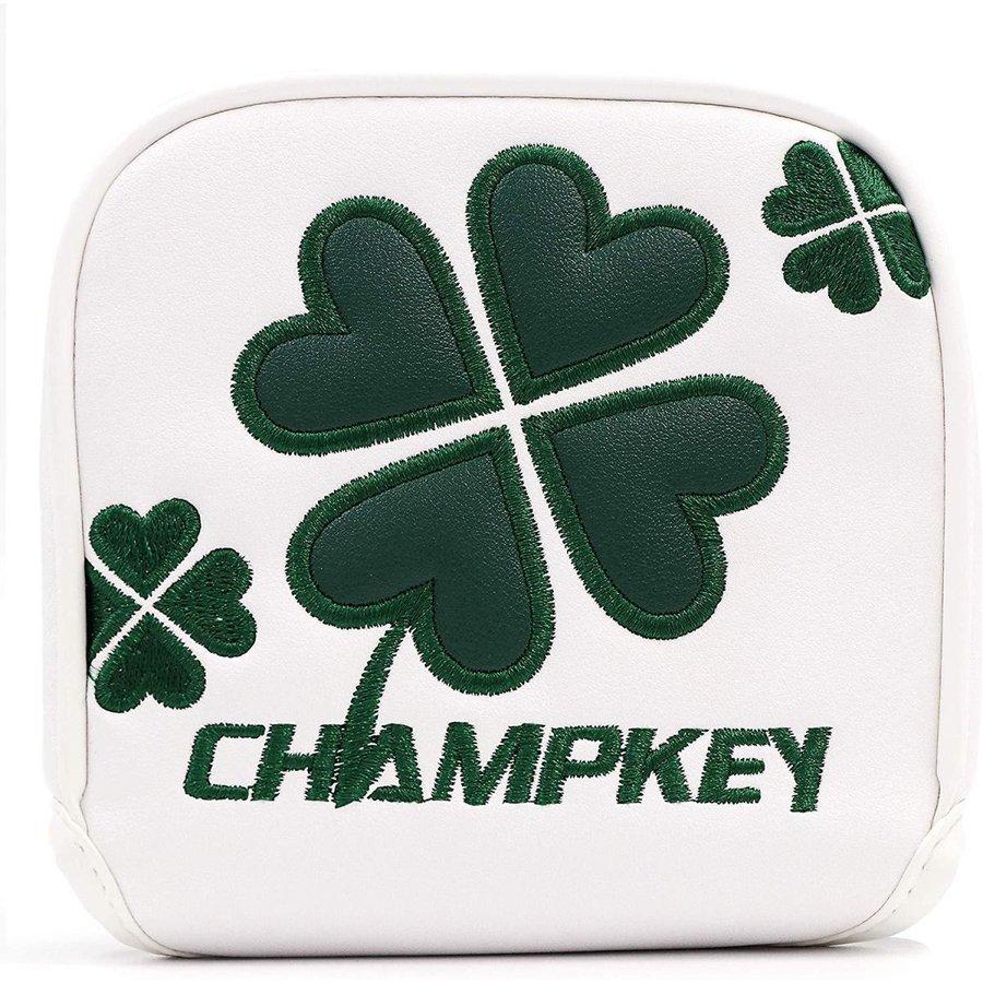 ゴルフヘッドカバー パターカバー マグネット付け マレット用 レッド小型 オデッセイ２ボール・テーラーメイド スパイダーパターに対応 クローバー模様 |  | 01