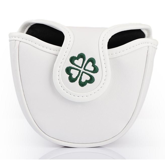 ゴルフヘッドカバー パターカバー マグネット付け マレット用 レッド小型 オデッセイ２ボール・テーラーメイド スパイダーパターに対応 クローバー模様 |  | 09