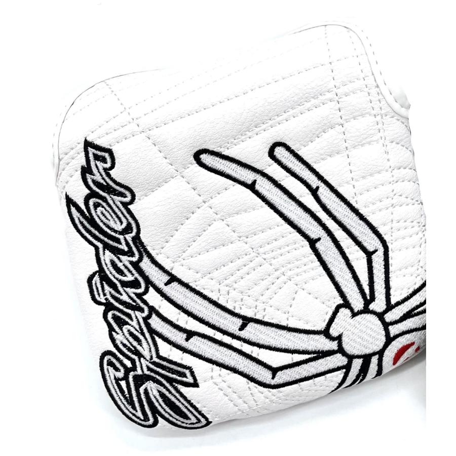 ゴルフヘッドカバー パターカバー マグネット付け マレット用 オデッセイ２ボール・テーラーメイド スパイダー spider 黒 赤 緑 白 紺 ブラウン 送料無料 |  | 03