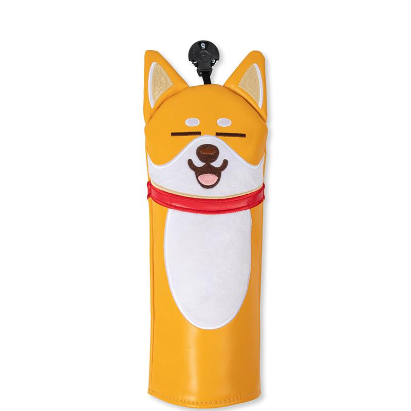 ゴルフヘッドカバー ドライバー 1点 ウッド FW 2点 ユーティリティ UT用 1点 防水 変換ダグ 4点 セット 秋田犬  笑い犬