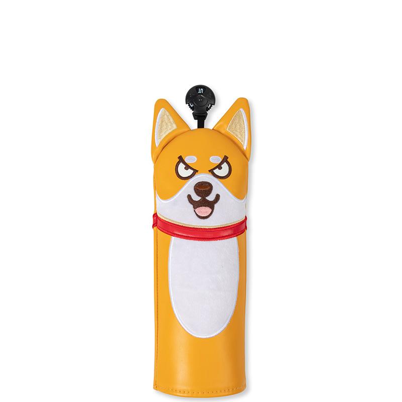 ゴルフヘッドカバー ドライバー 1点 ウッド FW 2点 ユーティリティ UT用 1点 防水 変換ダグ 4点 セット 秋田犬  笑い犬