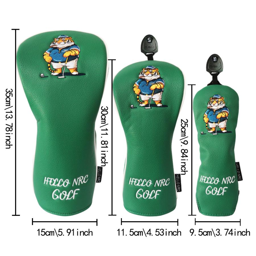 ヘッドカバー3個セット　DR（460cc対応）/FW/UT ゴルフヘッドカバー ドライバー DR 460cc 440cc ウッド FW用