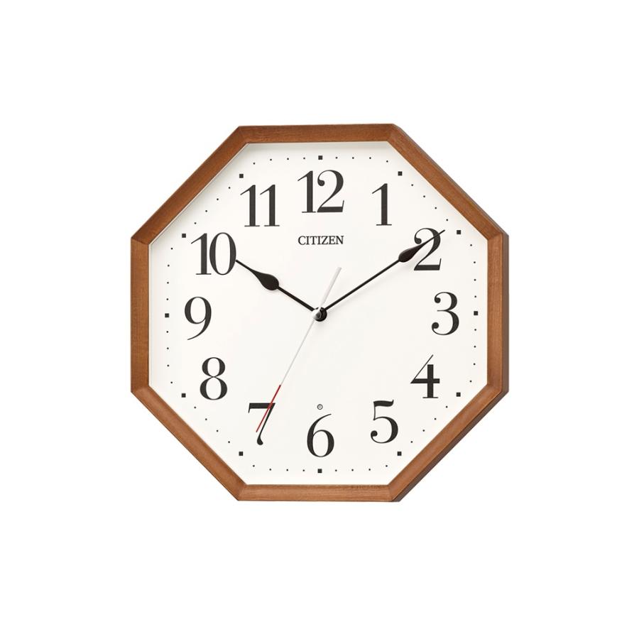 CITIZEN（シチズン） 電波クロック 木枠 八角型 壁掛け時計 : HD Yahoo