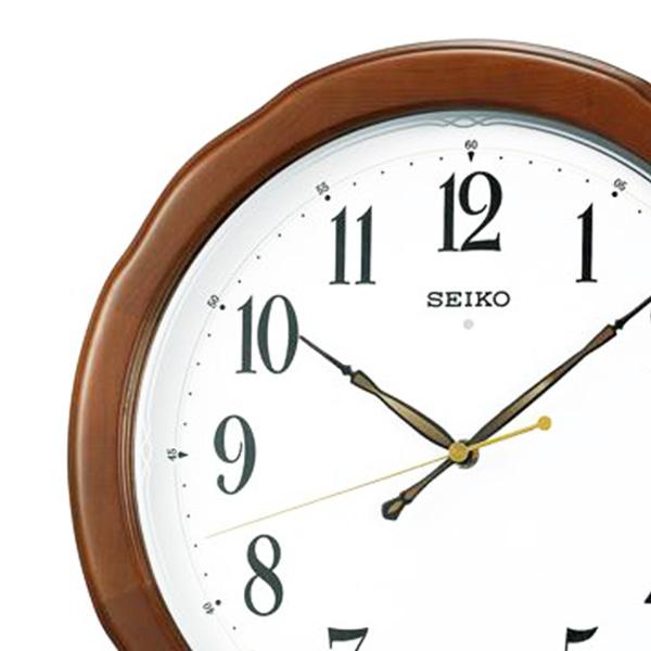 SEIKO EMBLEM 電波掛時計 HS521B 木枠　ブラウン　木目 セイコー エムブレム 電波 掛け時計 HS521B クオーツ 電池式