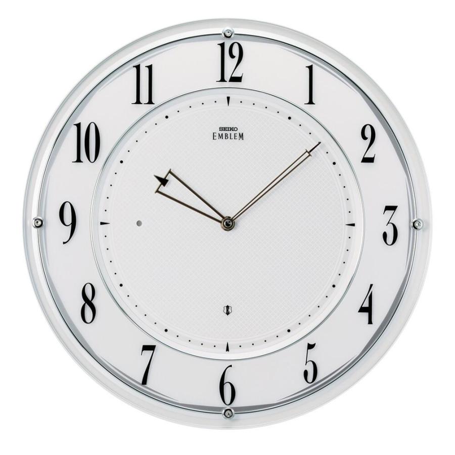 SEIKO EMBLEM 薄型電波クロック ハイグレードクロック 七宝文様 アラビア数字 セイコー エムブレム 薄型 壁掛け時計 | SEIKO | 01