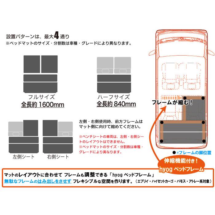 アトレー アトレーワゴン S321/S331 フルサイズベッドキット 車中泊 