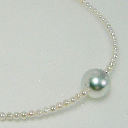 神戸花真珠 アコヤベビーパール 真珠 ワンポイント南洋白蝶真珠ネックレス 79 12 ひょうごの特産品 通販 Yahoo ショッピング