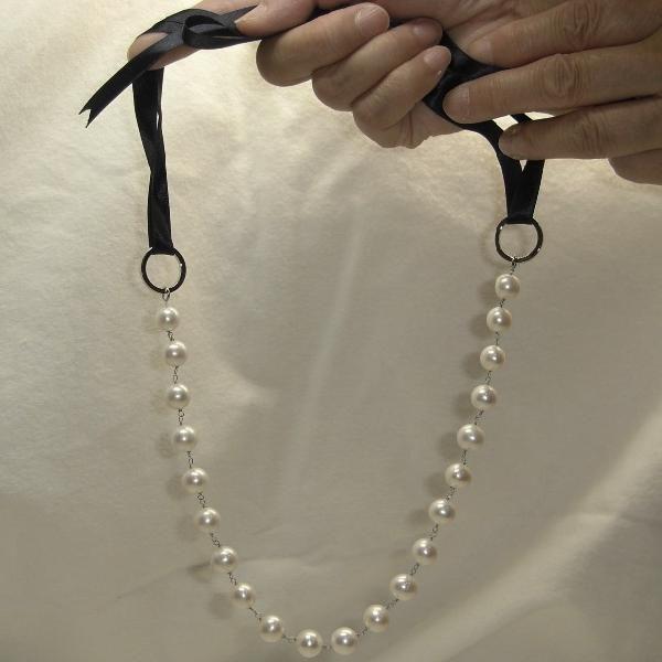 神戸花真珠 淡水パール 真珠 リボンネックレス21 79 15 ひょうごの特産品 通販 Yahoo ショッピング