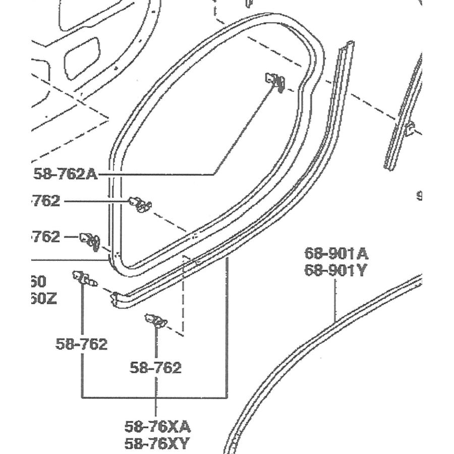マツダ（Mazda） マツダ（MAZDA）ウエザーストリツプ(L) ロアー/マツダ