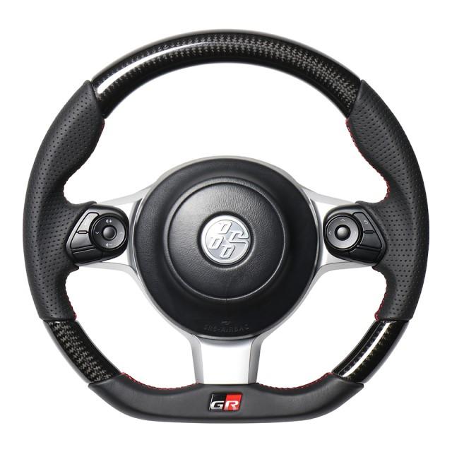 車 ブラックカーボン&レッドレザー レッドユーロステッチ 品番：HNB-BKC-RD
