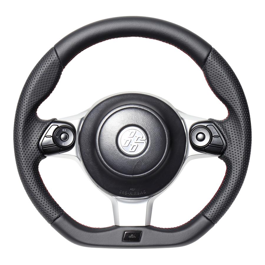 REAL（レアル） ステアリングハンドル オールレザー レッド×ブラック