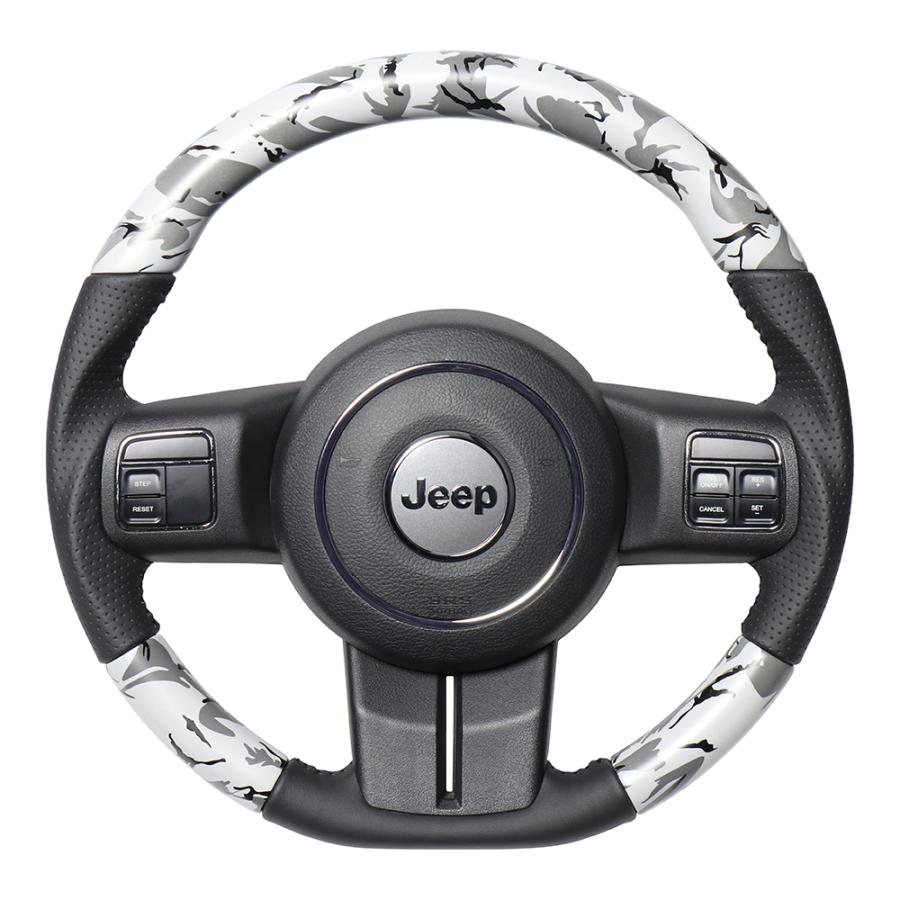 いーた　ジープ ラングラーJK REAL ステアリング REAL（車） REAL レアル ステアリングハンドル グレー迷彩