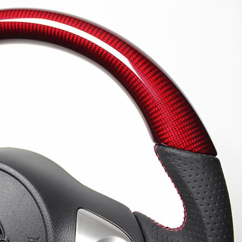 REAL（レアル） ステアリングハンドル レッドカーボン レッド×ブラック