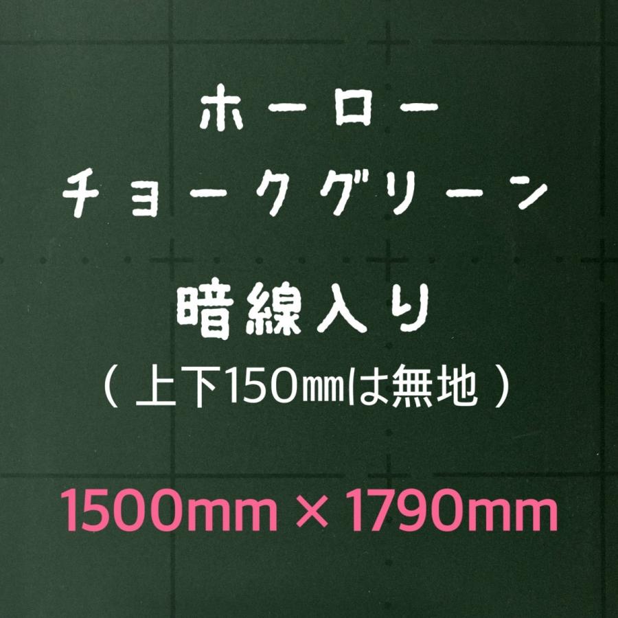 ホーロー鉄板　黒板　表面材　パネル　チョークグリーン　暗線　0.6mm厚　1500mm×1790mm_4