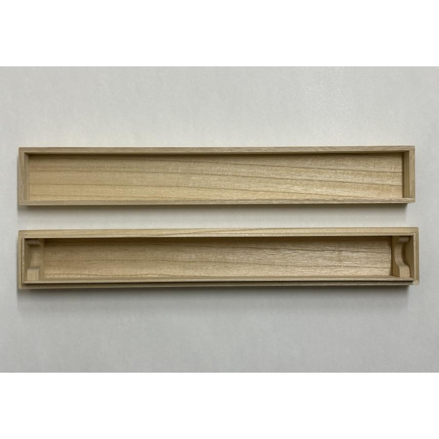 掛け軸／掛軸用桐箱 2尺1寸5分（651mm）収納用桐箱 たとう箱・見出し