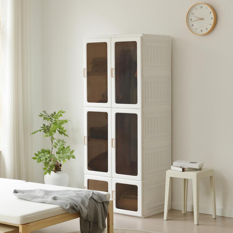 幅69*高さ170cmホワイト】ワードローブ クローゼット 洋服ダンス 扉付