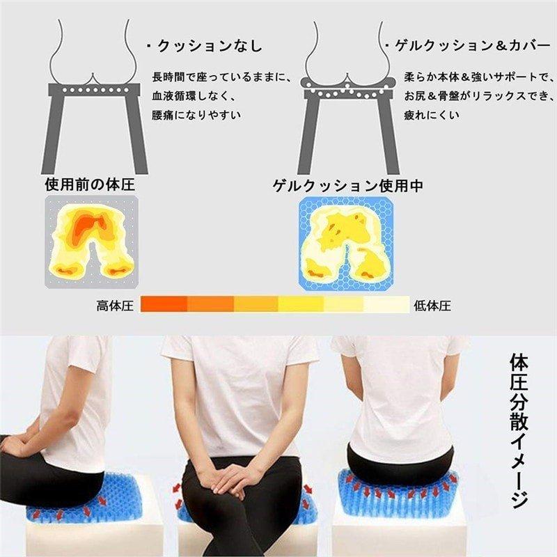 クッション2枚セット スーパーゲルクッション ジェルクッション カバー