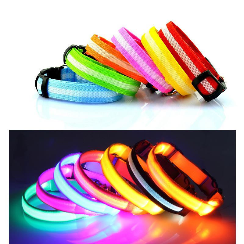 光る首輪 犬用首輪 猫用首輪 サイズ調節可 発光首輪 ３モード ペッド首輪 電池付属 | ブランド登録なし | 11