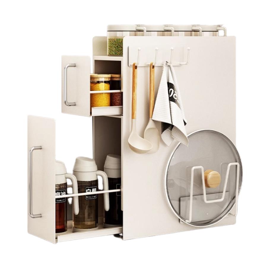 キッチン収納 調味料入れ 調味料ラック 2段 隠せる 調味料 引き出し