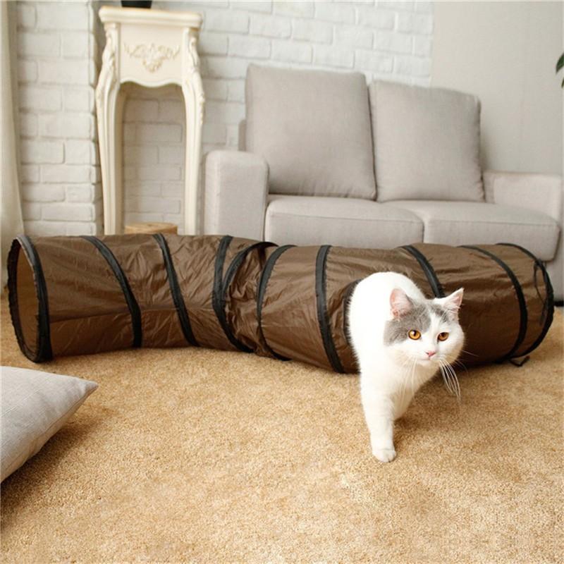 折りたたみ キャットトンネル Ｓ型 ２穴付き 直径25CM 猫トンネル プレイトンネル 中大型猫使え ストレス発散 運動不足対策 ２色　おもちゃ | ブランド登録なし | 13