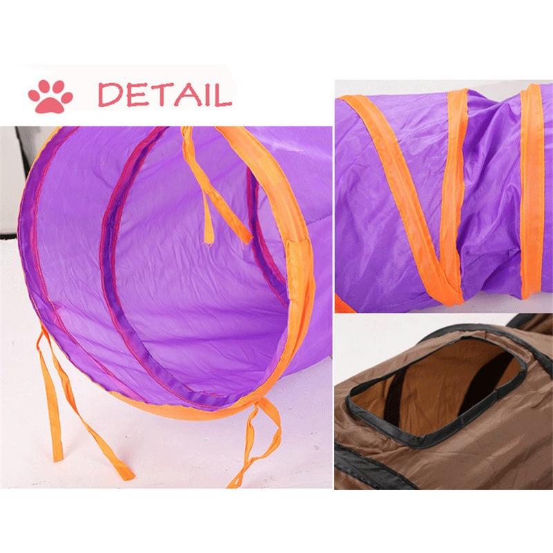 折りたたみ キャットトンネル Ｓ型 ２穴付き 直径25CM 猫トンネル プレイトンネル 中大型猫使え ストレス発散 運動不足対策 ２色　おもちゃ | ブランド登録なし | 14