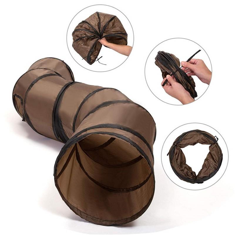 折りたたみ キャットトンネル Ｓ型 ２穴付き 直径25CM 猫トンネル プレイトンネル 中大型猫使え ストレス発散 運動不足対策 ２色　おもちゃ | ブランド登録なし | 06