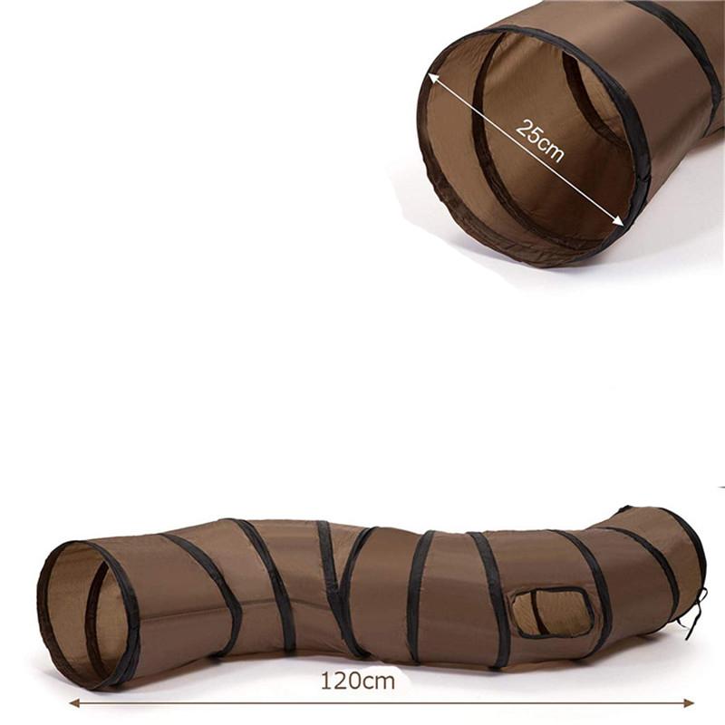 折りたたみ キャットトンネル Ｓ型 ２穴付き 直径25CM 猫トンネル プレイトンネル 中大型猫使え ストレス発散 運動不足対策 ２色　おもちゃ | ブランド登録なし | 10