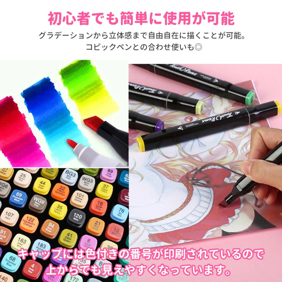 マーカーペン セット カラーペンセット イラストマーカー 80色