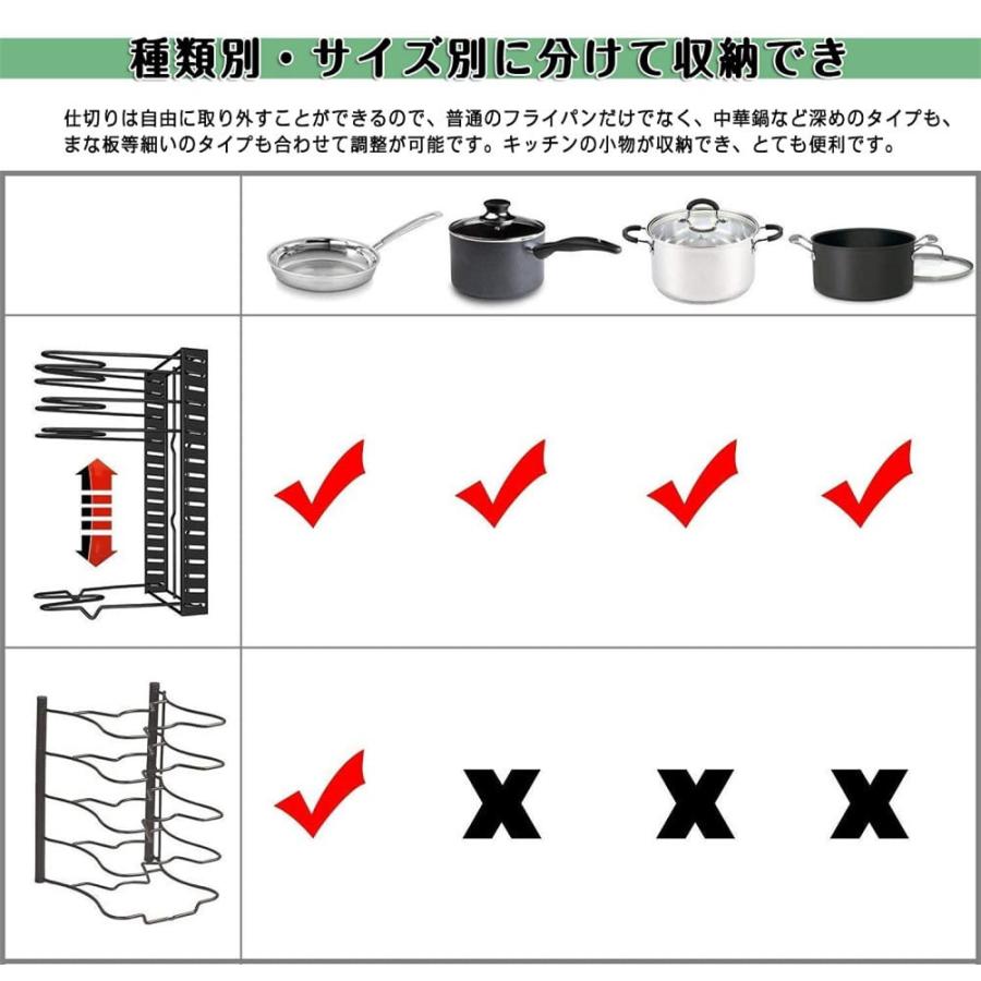 キッチン収納 鍋ラック フライパンラック 収納ラック シンク下 キッチン収納 鍋ラック フライパンラック 収納ラック シンク下