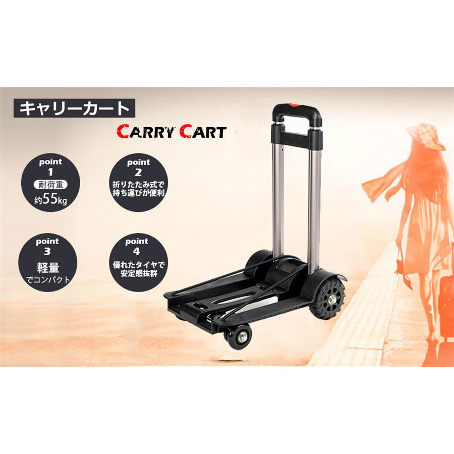 キャリー 超コンパクト キャリーカート 折りたたみ 軽量 ハンド