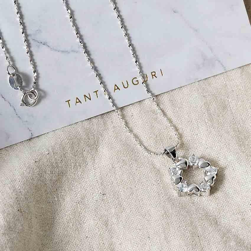 ネックレス レディース 代 30代 オシャレ シンプル 40代 アレルギー シルバー 人気 ジルコニア デザイン ハート Hypac 042 Hypオンラインショップ 通販 Yahoo ショッピング