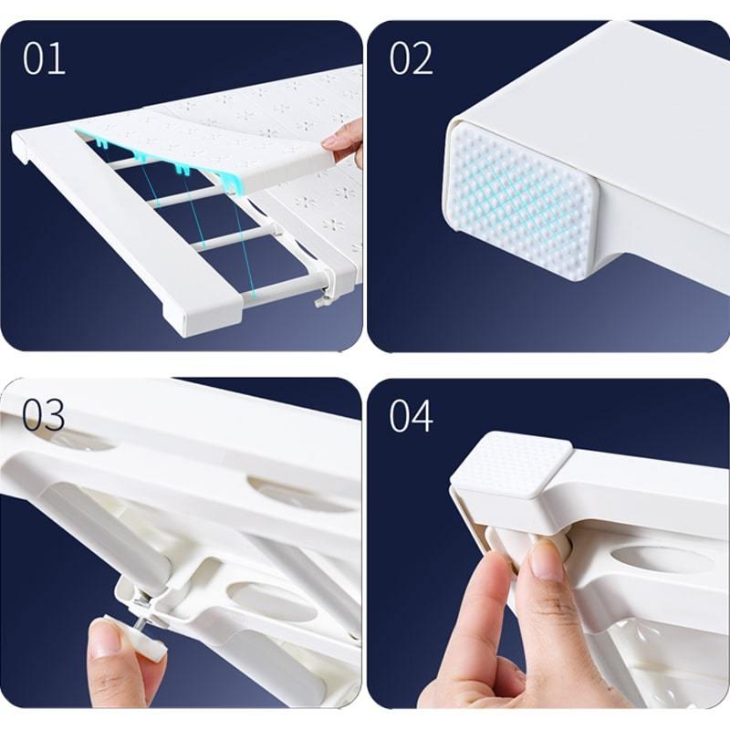 伸縮 棚 つっぱり伸縮棚 つっぱりだな 突っ張り棚 ツッパリ棚 つっぱり 収納 伸縮棚 取付簡単 一人暮らし 収納 強力 固定 壁面 収納棚 キッチン 棚板 スリム | ブランド登録なし | 06