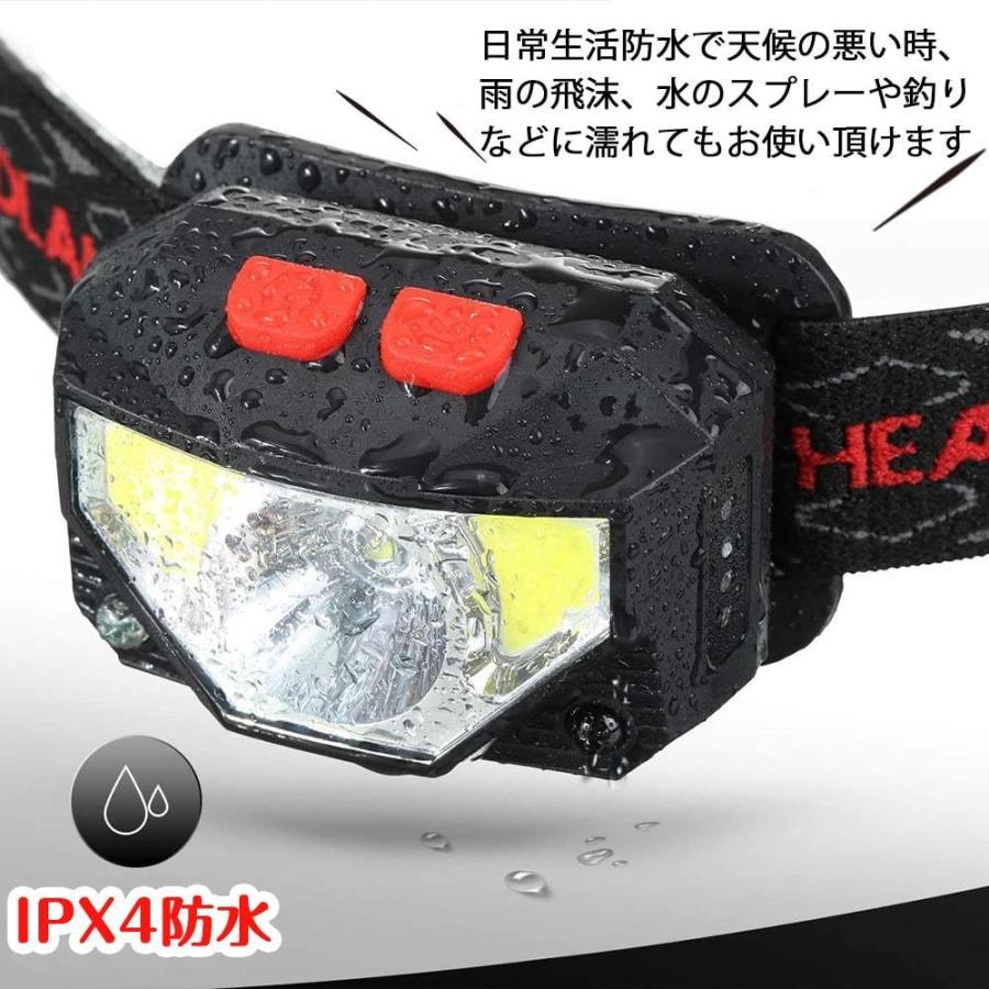 ヘッドライト 2点セット 充電式 超強力 LED ヘッドランプ 釣り センサー機能 LEDライト 作業用 防災 6モード 角度調節可 IPX4防水 | ブランド登録なし | 05