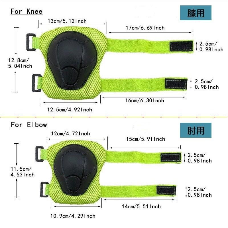 自転車用プロテクター キッズ プロテクター 6点セット 膝肘手首 保護パッド 子供用 スケボープロテクター インラインスケート | ブランド登録なし | 07
