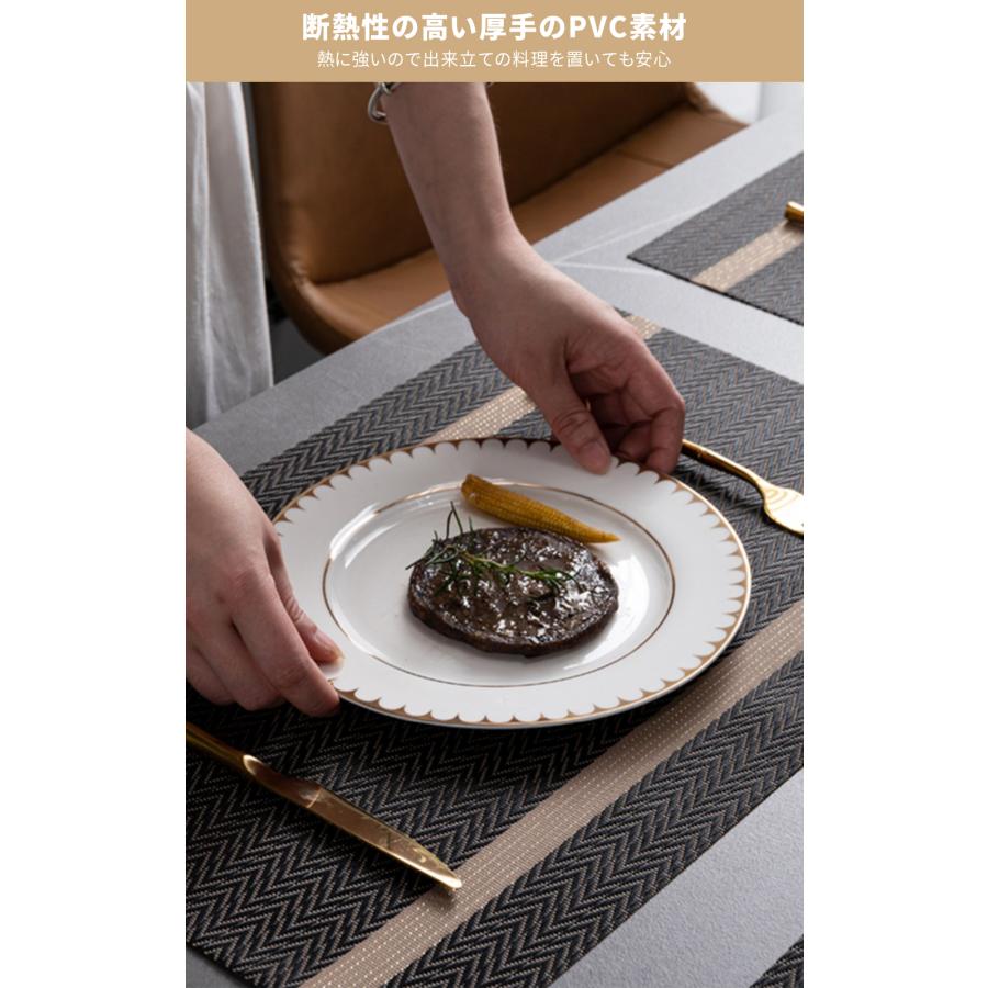 ランチョンマット 北欧 4枚セット おしゃれ 洗える 撥水 撥油 汚れ 傷防止 敷物 テーブルクロス インテリア ランチマット 食卓 プレースマット 撥水加工 | ブランド登録なし | 02