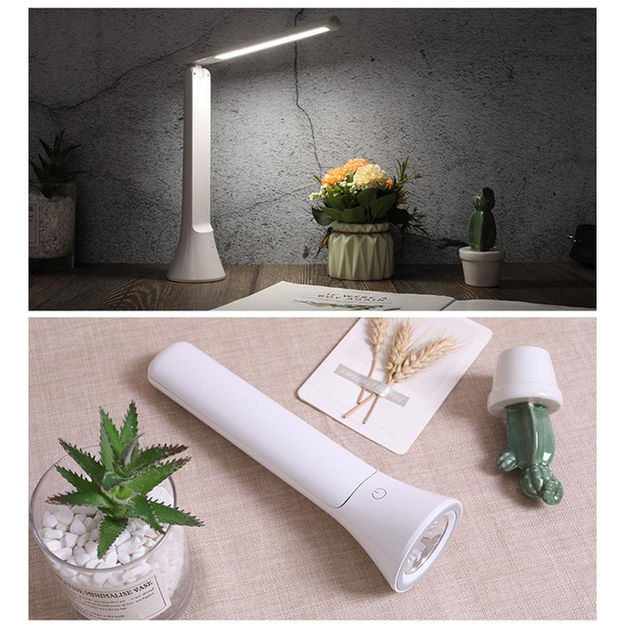 デスクライト 懐中電灯 2WAY LED 折りたたみ ハンドライト 3段階調色 無段階調光 子供 おしゃれ 北欧 USB 充電式 コードレス 調光調色 読書灯 | ブランド登録なし | 10