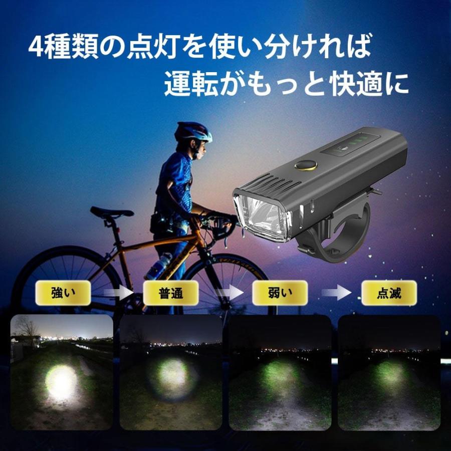 自転車ライト 防水 USB充電式 自動点灯 LED 光センサーライト IPX4防水 軽量 クロスバイク ロードバイク バッテリーインジケータ搭載 工具不要 取外し可能 防災｜hyp｜05