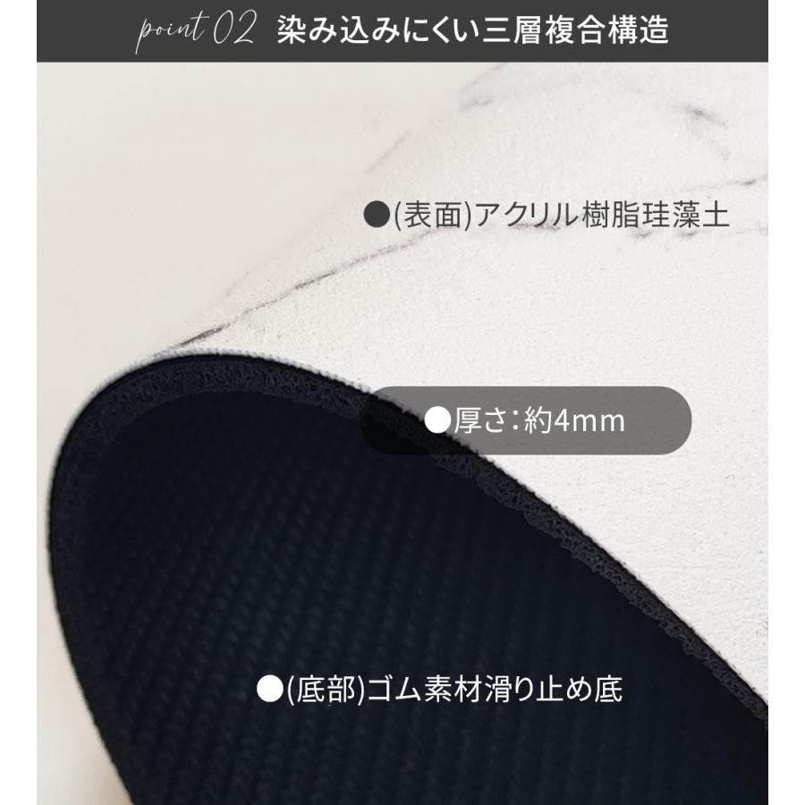 水切りマット 蛇口マット 珪藻土 洗面台 ソフト 珪藻土マット キッチンマット 水栓マット 乾燥 速乾吸水 抗菌 防カビ 滑り止め 消臭 蛇口吸収パッド | ブランド登録なし | 03