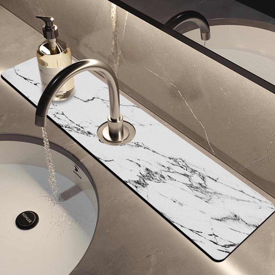 水切りマット 蛇口マット 珪藻土 洗面台 ソフト 珪藻土マット キッチンマット 水栓マット 乾燥 速乾吸水 抗菌 防カビ 滑り止め 消臭 蛇口吸収パッド | ブランド登録なし | 09